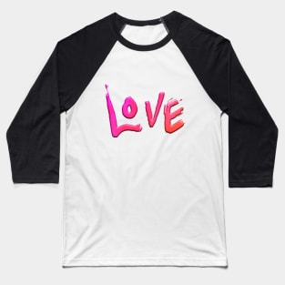 Pink Love 3D Baseball T-Shirt